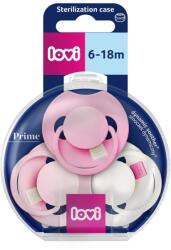 LOVI Lovi, Prime, suzeta dinamica din silicon, Peony Pink, 6-18 luni, 3 buc