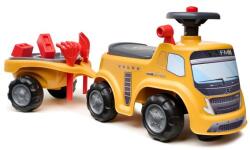 FALK Traktor volvo FMX kormánnyal, kürttel és pótkocsival (FA711CROZ)