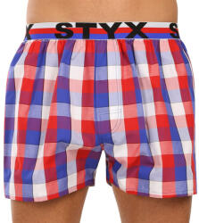 Styx 5PACK férfi bő szárú boxeralsó Styx sportos gumipánt többszínű (5B110610) XXL - pepita