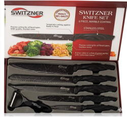 Switzner Комплект ножове с черни остриета и черни дръжки от 6 части Switzňer модел SW-9280 (9999sw9280)