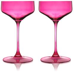 Viski set de pahare cu picior pentru cocktailuri din sticlă colorată 192 ml 99KK-SLUZYF_43X (V11375) Pahar