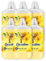 Coccolino Happy Yellow öblítőkoncentrátum 6x1700 ml (408 mosás) + AJÁNDÉK mosókapszula