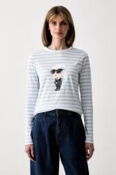 Karl Lagerfeld longsleeve pentru femei din bumbac IKON 9BY2-BUDZWR_55A (B3W17043)