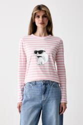 Karl Lagerfeld longsleeve pentru femei din bumbac IKON 9BY2-BUDZWR_30A (B3W17043)