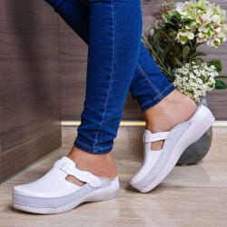 BATZ Flower 39 comfort női papucs fehér