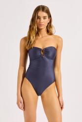 Seafolly egyrészes női fürdőruha Ring Front - sötétkék M