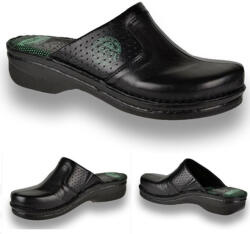 COMFORT női papucs 360 fekete géles sarokkal 37