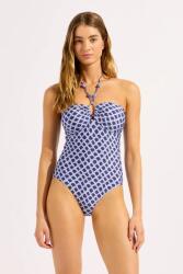 Seafolly női egyrészes fürdőruha Ring Front - sötétkék L