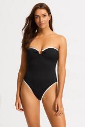 Seafolly egyrészes fürdőruha női Ring Front - fekete L