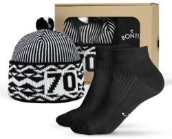 Bontis Set cadou: Căciulă aniversară Bontis zmijovka cu șosete - 70 (set-ZMIJ-III_70_blck_46)