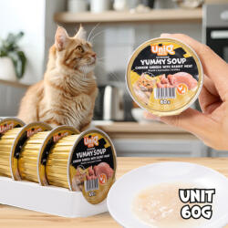  UNIQ PETS MACSKA Alutálcás NEDVES Eledel 60g csirkecsíkok nyúlhússal - krizsopet