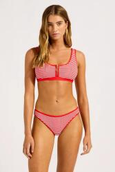 Seafolly Melltartós bikini felső női Zip Front - piros S