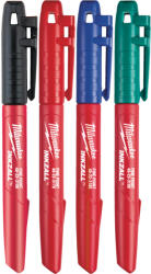 Milwaukee Set 4 Markere negru rosu Albastru verde (48223106)