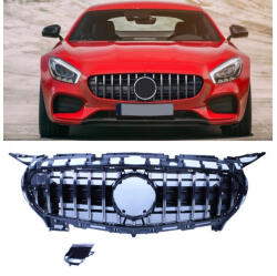 Mercedes Benz C190 AMG GT 2ajtós 2014-2017 króm - lakk fekete hűtőrács Panamerica AMG GT stílusban