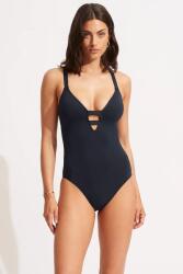 Seafolly egyrészes fürdőruha női Deep V - sötétkék L