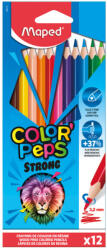 Maped Color`Peps Strong színes ceruza készlet, háromszögletű, 12 szín (IMA862712)