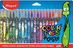 Maped Color`Peps Monster filctoll készlet, 2, 8 mm, kimosható, 24 szín (IMA845401)