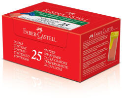 Faber-Castell Hegyező 1 lyukú műanyag, tartályos 125LV Faber-Castell átlátszó test vegyes színben (FC581526) - tintasziget