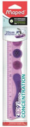 Maped Vonalzó, műanyag, 20 cm, MAPED "Kidy Learn Concentration", lila (IMA277901) - tintasziget
