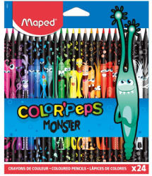 Maped Color`Peps Monster színes ceruza készlet, háromszögletű, 24 szín (IMA862624)