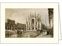 Rossi Meghívó Kártya Borítékkal Itw 014 Milano Piazza Del Duomo