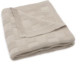 Jollein kockás kötött takaró (75×100 cm) - Warm Sand (516-511-68124)
