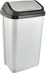 keeeper Coș de gunoi din plastic Keeeper 50 l cu capac batant, gri deschis Cos de gunoi