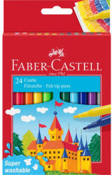 Faber-Castell Rostirón, filctoll készlet, kastélyos Faber-Castell 24 klf. szín (FC554202) - officefirst