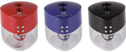 Faber-Castell Hegyező dupla tartályos GRIP Faber-Castell átlátszó vegyes test piros, kék, fekete (FC183101) - officefirst