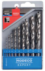 10 darabos M2 Hengeresszárú köszörült csigafúró készlet 1-10mm HSS
