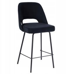 exito design Hoker, bárszék, bárszék velvet fekete konyha, sziget Fero (EX-BC2225/M19)