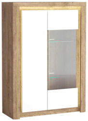 Greensite Livinio L-5 vitrin, ribbeck tölgy / fényes fehér
