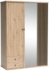 GreenSite Cali C-23 gardróbszekrény, tükrös, tölgy