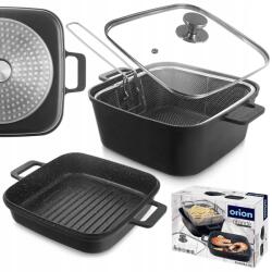 ORION Grande kétoldalas tepsi+fritőz 32, 5x24, 5x16, 5 cm üvegfedél (8592381206543)