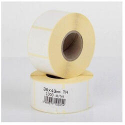 Etikett címke thermo, 38x43mm, tekercses, 1000 címke/tekercs fehér - suplix