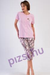 Vienetta Extra méretű halásznadrágos gombos női pizsama (NPI9087 2XL)