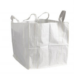  Zsák BIG-BAG 90x90x100 cm 1 tonna teherbírás alul zárt 4 füllel fehér