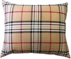  Kispárna huzat krepp - 40x50cm bézs kockás mintával