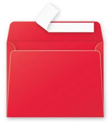 Clairefontaine Boríték Clairefontaine Pollen 9x14 cm szilikonos intenzív piros