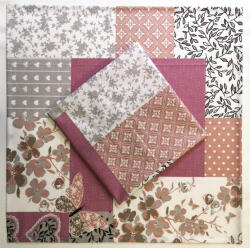  Textil szalvéta lila patchwork mintával 40x40 cm