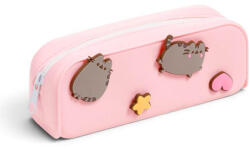 PUSHEEN cicás tolltartó, belefobálós, szögletes, szilikon, levehető díszekkel (PCT-PCASE120) - mesescuccok