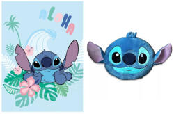  Disney Lilo és Stitch, A csillagkutya Aloha Smile coral fleece takaró és forma párna szett (EKING0799)