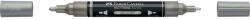 Faber-Castell Akril marker kétvégű MULTIMARK 251 Faber-Castell ezüst (68285) - irodaszerpiac