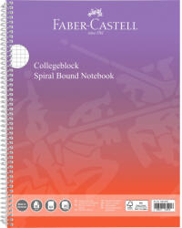 Faber-Castell Spirálfüzet A4 80lap kockás színátmenetes borítással Faber-Castell piros-lila (68370) - irodaszerpiac