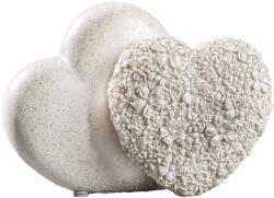 GILDE Handwerk „Flower Heart szív formájú műgyanta szobor - 18 cm (52956)