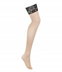 Obsessive Serafia Nude harisnya fekete csipkével M/L (5901688254196)