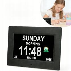 Digitális ébresztőóra automatikus fényerő-szabályozással és csendes LCD kijelzővel (Cyfrowy budzik 7)
