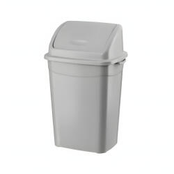 PLANET Billenőfedeles szemetes kuka, műanyag, szürke eco, 16 L - atadcleankft