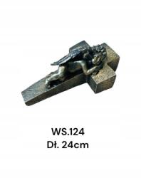 Mondex Kereszt figura alvó angyallal, szürke, 13x22, 5x10, 5 cm, ezüst (5905771403065)