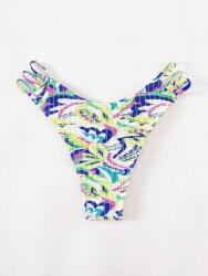 Shein Többszínű Bikini Alsó Mintás Fodros Alsónadrág Shein XL